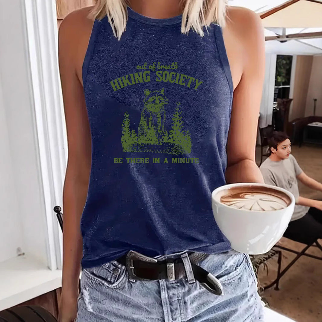 HIKING Pattern Women's Loose Large Tank Top