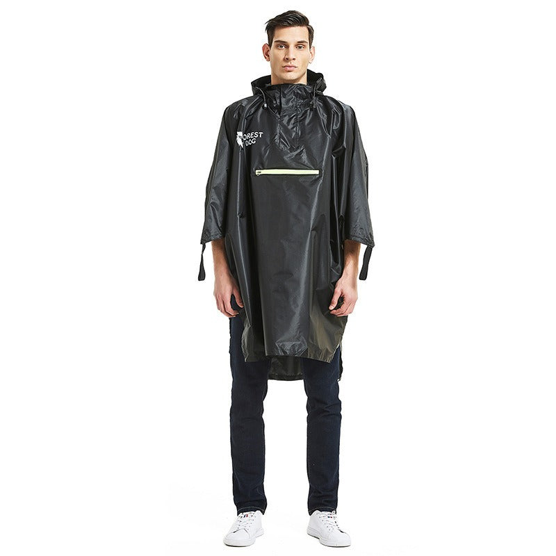 Outdoor Camping Hiking Hiking Rain Poncho Fishing Lightweight Hooded Rain Poncho 210T Polyester Taffeta Raincoat