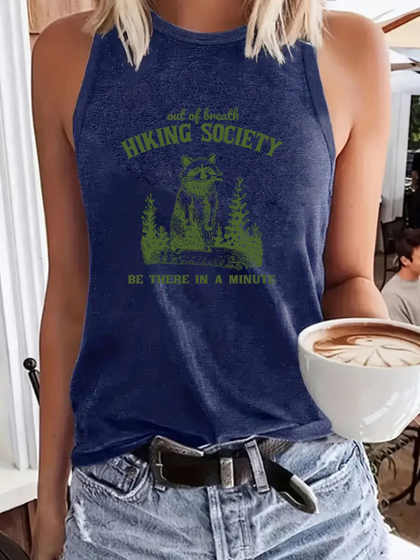 HIKING Pattern Women's Loose Large Tank Top