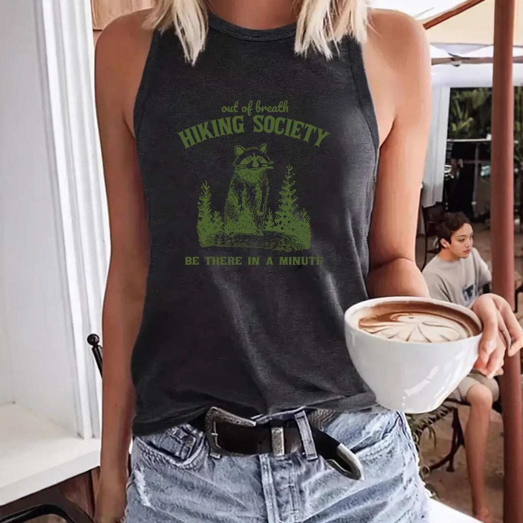 HIKING Pattern Women's Loose Large Tank Top