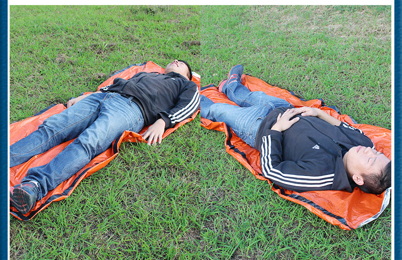 Portable Emergency foil Reusable Waterproof Rescue Space Thermal orange Bag Outdoor Camping Travel Hiking Travel Kits