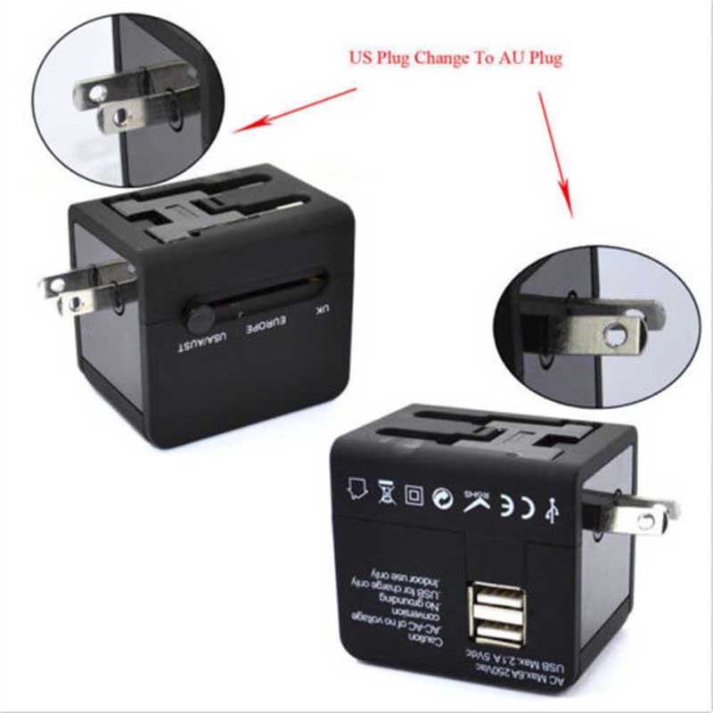 Universal Travel Adapter Power Adapter Electric Plugs Sockets Adapter Converter USB Travel Socket Plug Power Charger Converter