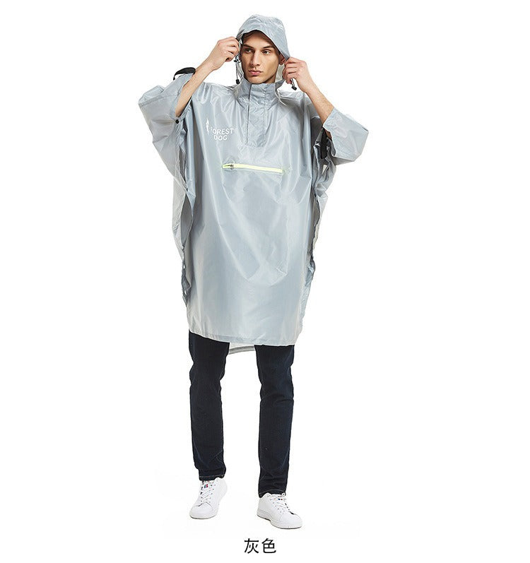 Outdoor Camping Hiking Hiking Rain Poncho Fishing Lightweight Hooded Rain Poncho 210T Polyester Taffeta Raincoat