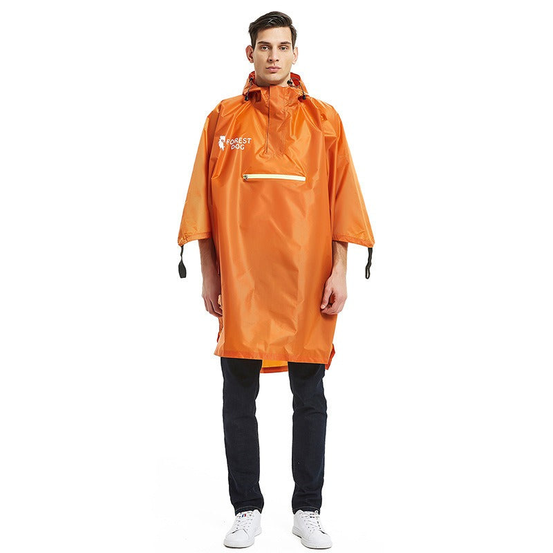 Outdoor Camping Hiking Hiking Rain Poncho Fishing Lightweight Hooded Rain Poncho 210T Polyester Taffeta Raincoat