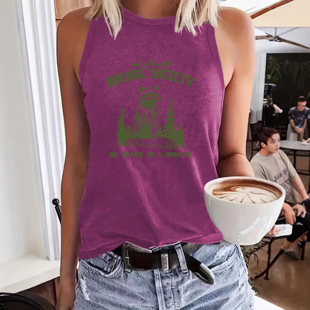 HIKING Pattern Women's Loose Large Tank Top
