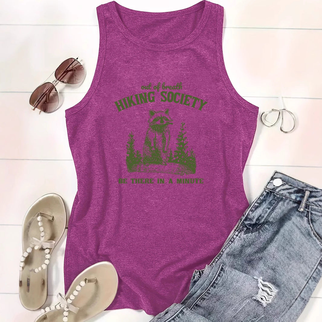 HIKING Pattern Women's Loose Large Tank Top