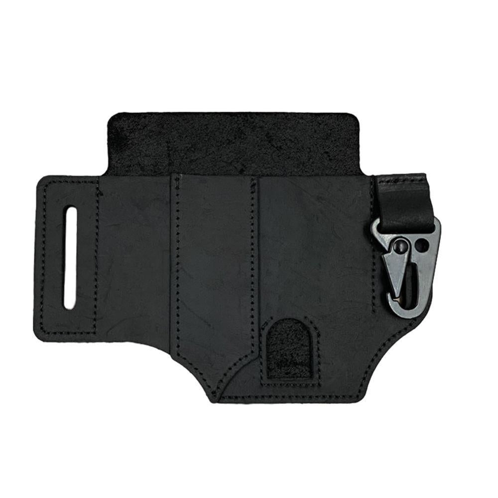 EDC Outdoor Leather Tool Knife Sheath Pockets Multitools Holder Essentials Organizer Belt Pouch Pocket Hunt Tactical Flashlight