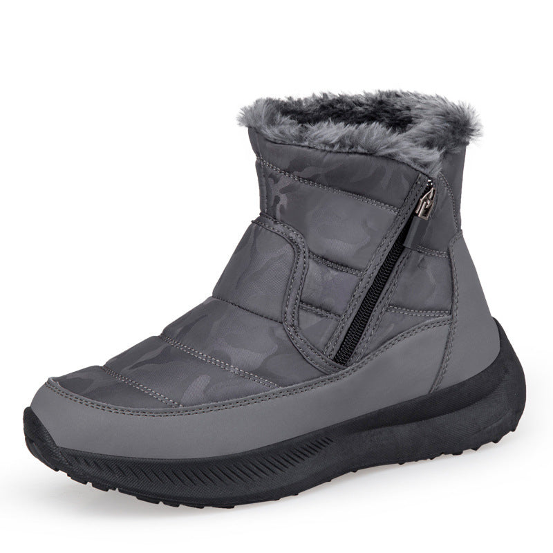 Velvet thickened warm and wear-resistant outdoor hiking shoes snow boots women's shoes