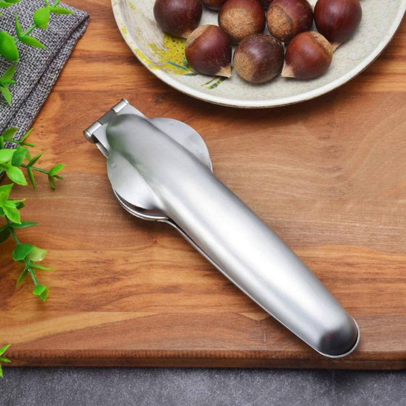 hot Multifunctional 2 in 1 Stainless Steel Chestnut Clip Nut Opener Cracker Sheller Walnut Plier Kitchen durable Tools