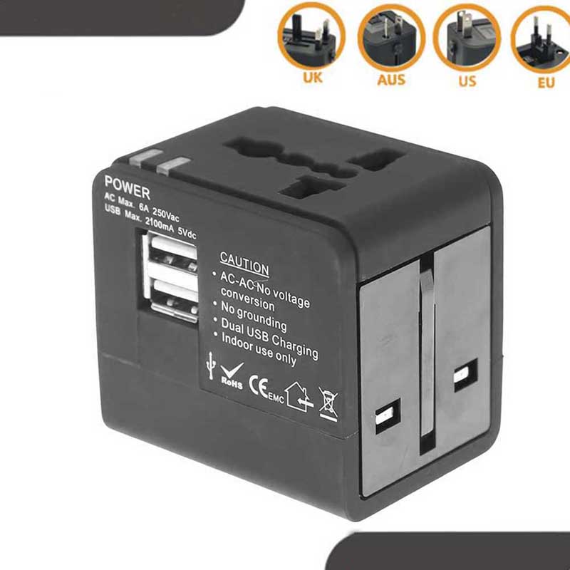Universal Travel Adapter Power Adapter Electric Plugs Sockets Adapter Converter USB Travel Socket Plug Power Charger Converter