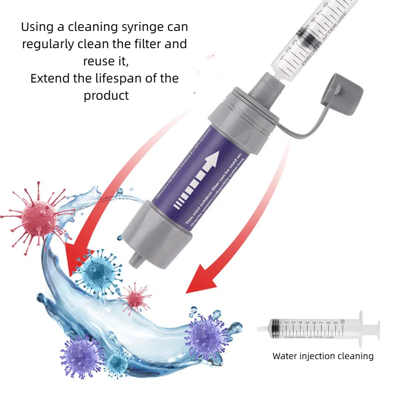 Outdoor Water Purifier Mini Filter Straw Outdoor Products Outdoor Survival Water Purification